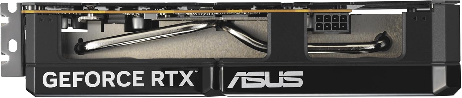 ASUS Dual NVIDIA GeForce RTX 5060 8GB GDDR7 OC Edition graphics card with black and silver design, axial-tech fan, PCIe 5.0, HDMI 2.1b, DisplayPort 2.1b, 3-year warranty