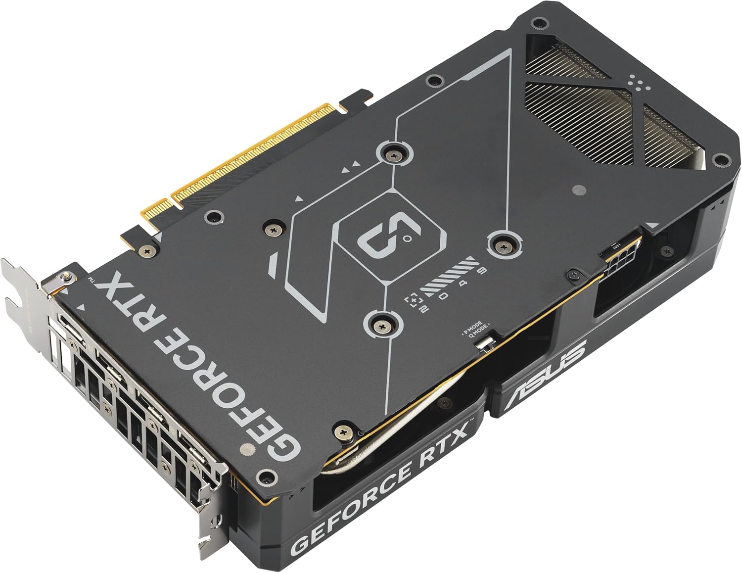 ASUS Dual NVIDIA GeForce RTX 5060 8GB GDDR7 OC Edition graphics card with black and silver design, axial-tech fan, PCIe 5.0 interface, and 2.5-slot cooling.