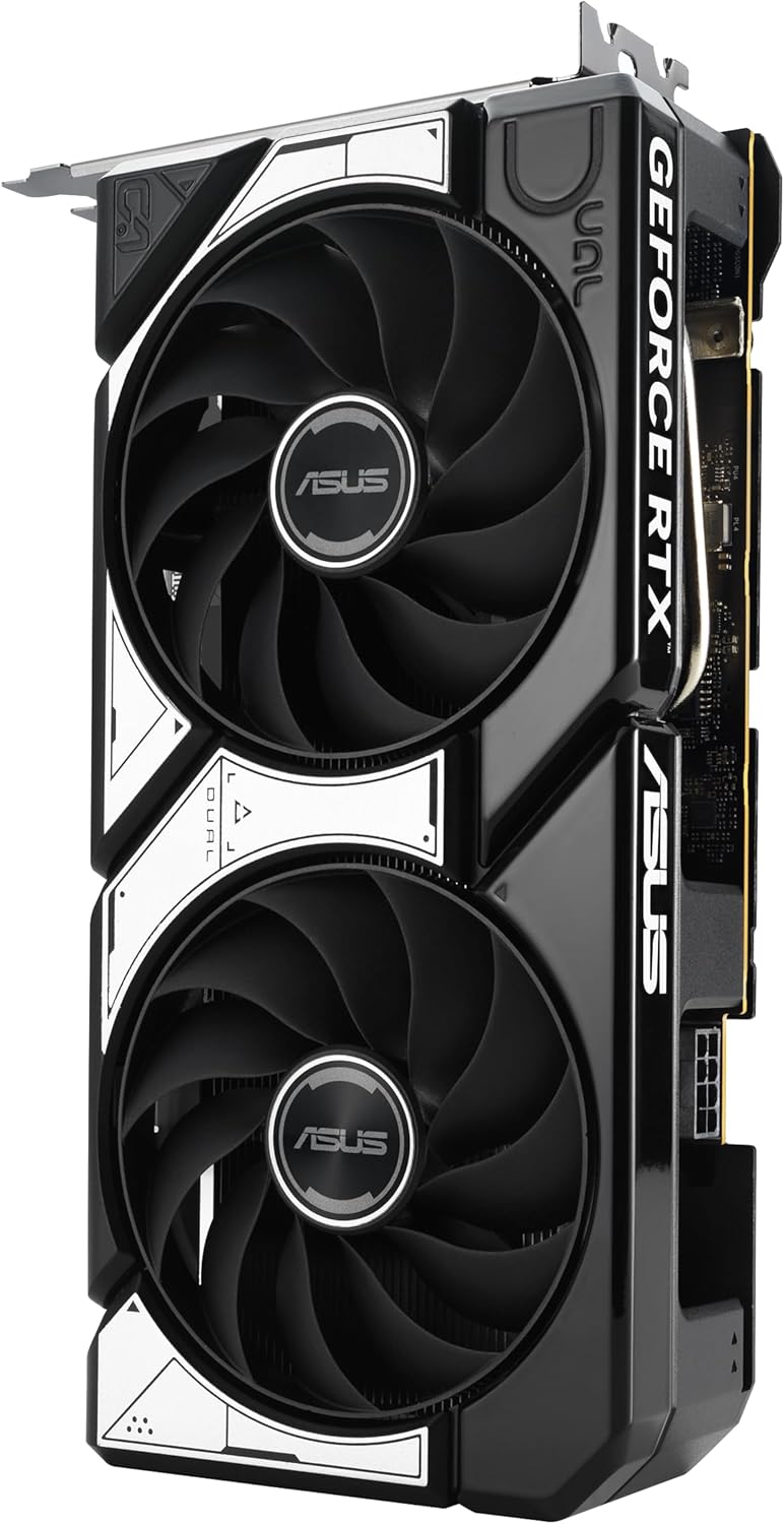 ASUS Dual NVIDIA GeForce RTX 5060 8GB GDDR7 OC Edition (PCIe 5.0, 8GB GDDR7, DLSS 4, HDMI 2.1b, DisplayPort 2.1b, 2.5-Slot Design, Axial-tech Fan Design, 0dB Technology), 3 Year Warranty