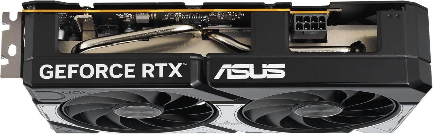 ASUS Dual NVIDIA GeForce RTX 5060 8GB GDDR7 OC Edition graphics card with dual axial-tech fans, PCIe 5.0, HDMI 2.1b, DisplayPort 2.1b, 2.5-slot design
